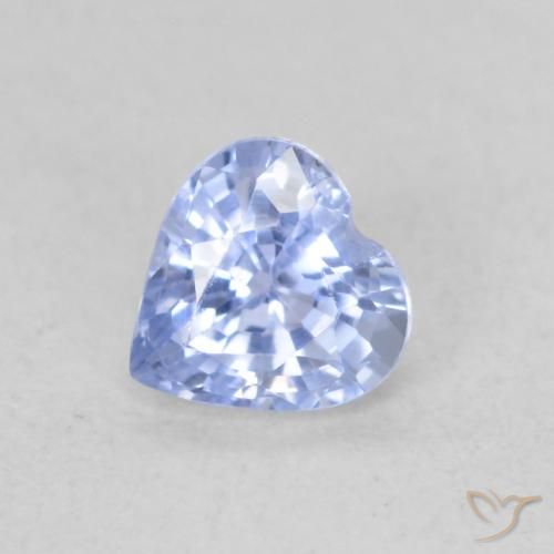 Saphir bleu de 0,49 carats à vendre, Cœur Saphir en vrac de Tanzanie, Gemme naturelle, 4,7 x 4,7 mm, Photo A