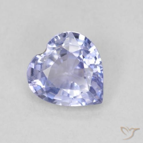 0.63ct Naturel Bleu bébé Saphir, Cœur, VS