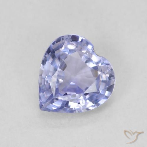 Saphir Bleu bébé naturelle Cœur, 0.63 ct, VS