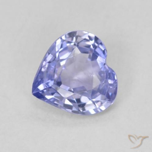 Saphir Bleu clair naturelle Cœur, 0.68 ct, VS