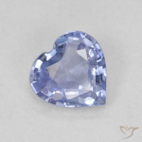 0.57ct Naturel Bleu pastel Saphir, Cœur, VS