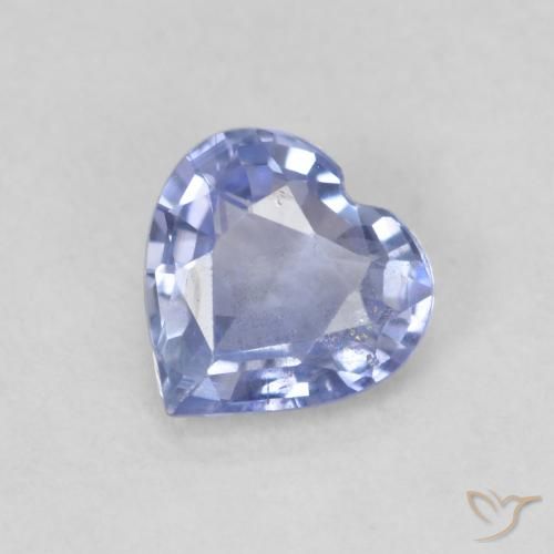 Saphir Bleu pastel naturelle Cœur, 0.57 ct, VS