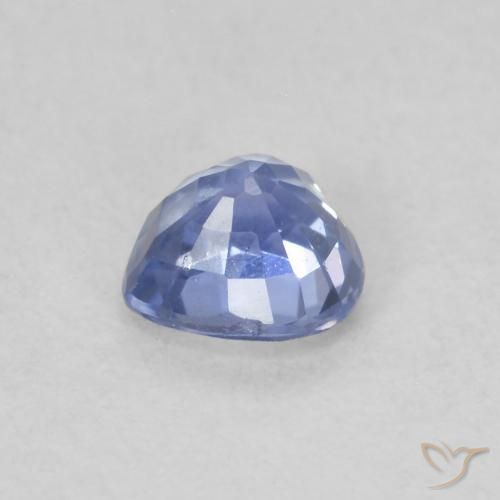 Saphir Bleu pastel naturelle Cœur, 0.55 ct, VS