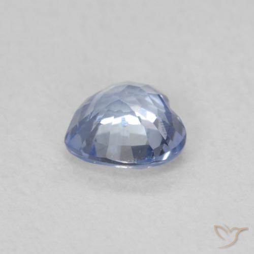 Saphir Bleu pastel naturelle Cœur, 0.46 ct, VS