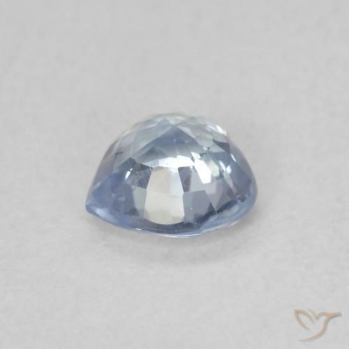 Saphir Blanc bleuâtre naturelle Cœur, 0.49 ct, VS