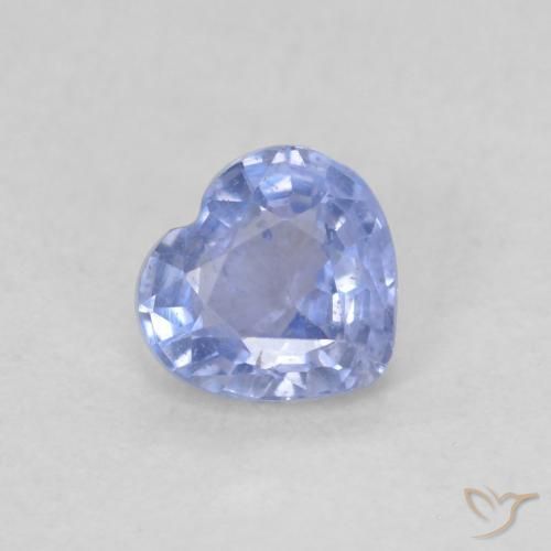 0.47ct Naturel Bleu pastel Saphir, Cœur, VS