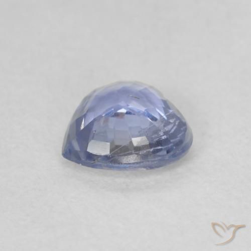 Saphir Bleu violacé léger naturelle Cœur, 0.48 ct, VS