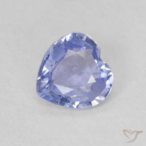 0.45ct Naturel Bleu clair Saphir, Cœur, VS