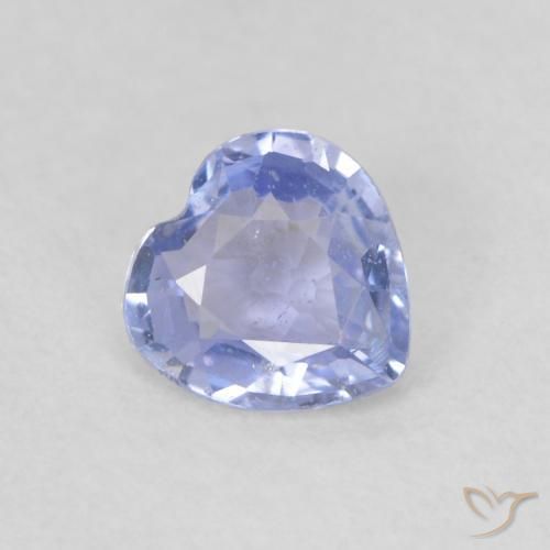 Saphir Bleu clair naturelle Cœur, 0.45 ct, VS