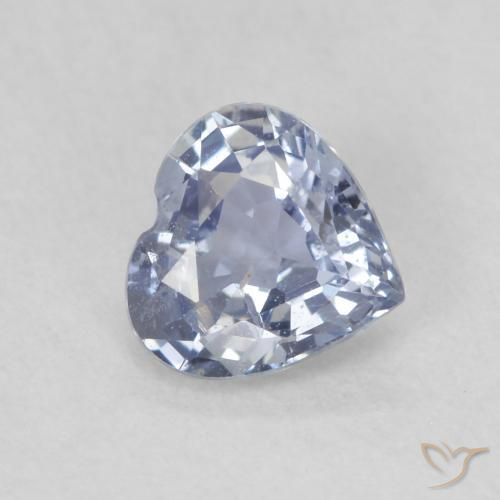 0.55ct Naturel Bleu violet clair Saphir, Cœur, VS