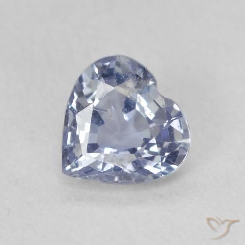 Saphir Bleu violet clair naturelle Cœur, 0.55 ct, VS