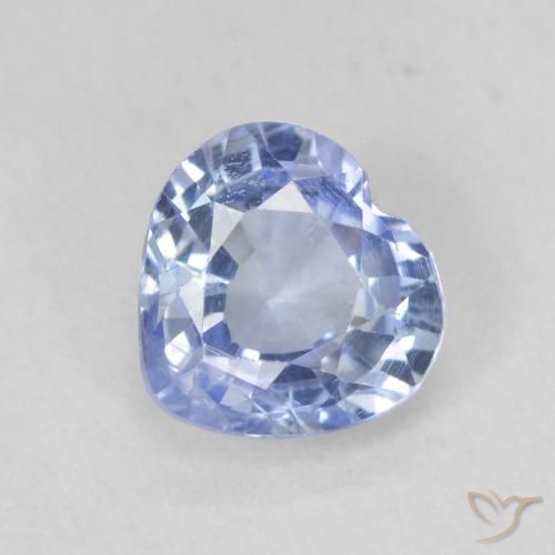 0.68ct Naturel Bleu violet clair Saphir, Cœur, VS