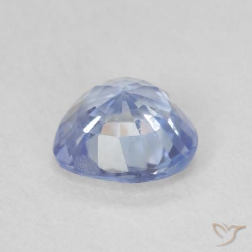 Saphir Bleu violet clair naturelle Cœur, 0.68 ct, VS