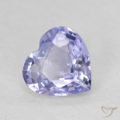 0.73ct Naturel Bleu clair Saphir, Cœur, VS