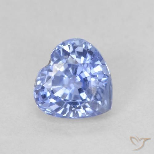 0.64ct Naturel Bleu pastel Saphir, Cœur, VS