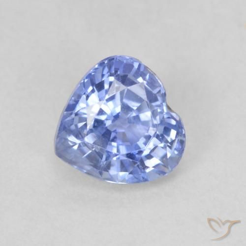 Saphir Bleu pastel naturelle Cœur, 0.64 ct, VS