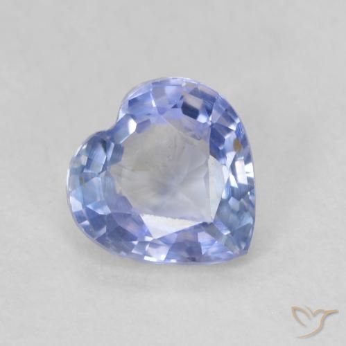 0.57ct Naturel Bleu violacé Saphir, Cœur, VS