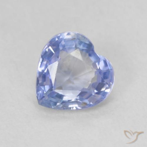 Saphir Bleu violacé naturelle Cœur, 0.57 ct, VS