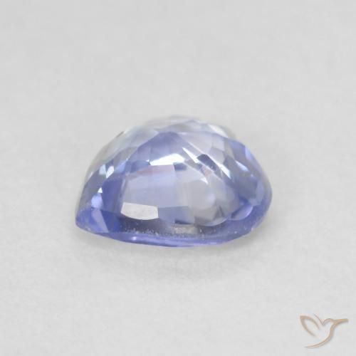 Saphir Bleu violacé naturelle Cœur, 0.57 ct, VS