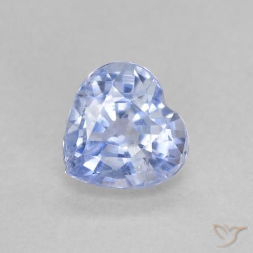 0.58ct Naturel Bleu clair Saphir, Cœur, VS