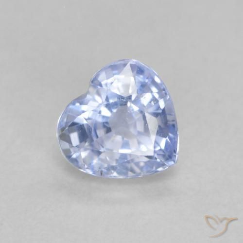 Saphir Bleu clair naturelle Cœur, 0.58 ct, VS