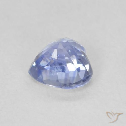 Saphir Bleu clair naturelle Cœur, 0.58 ct, VS