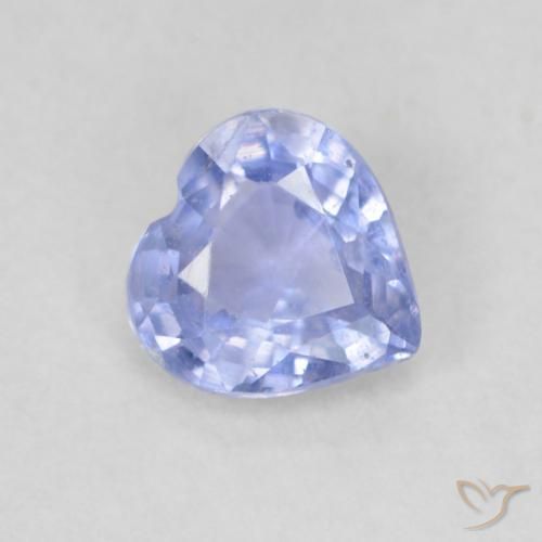 Saphir bleu de 0,53 carats à vendre, Cœur Saphir en vrac de Tanzanie, Gemme naturelle, 5 x 4,9 mm, Photo A