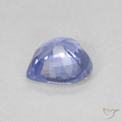 Saphir Bleu violacé léger naturelle Cœur, 0.53 ct, VS