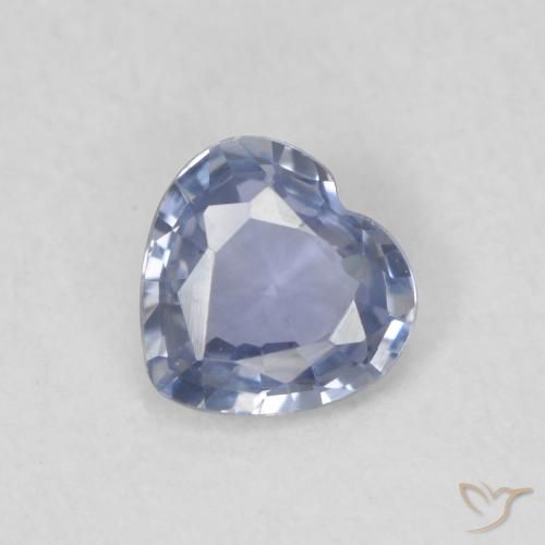 0.42ct Naturel Bleu violacé léger Saphir, Cœur, VVS-VS