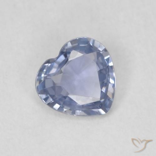 Saphir Bleu violacé léger naturelle Cœur, 0.42 ct, VVS-VS