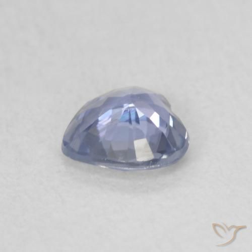 Saphir Bleu violacé léger naturelle Cœur, 0.42 ct, VVS-VS