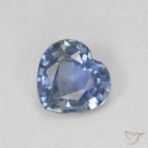0.44ct Naturel Bleu Saphir, Cœur, VVS-VS