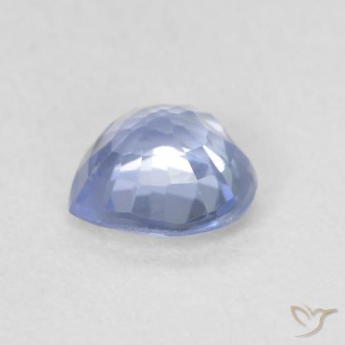 Saphir Bleu pastel naturelle Cœur, 0.58 ct, VVS-VS