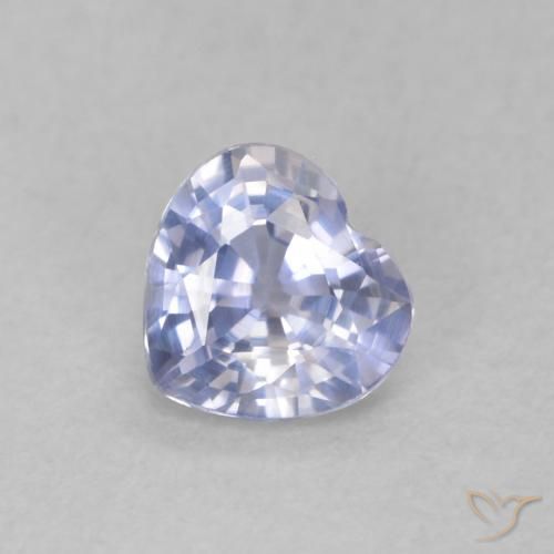 0.46ct Naturel Bleu clair Saphir, Cœur, VVS-VS