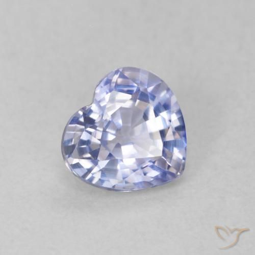 Saphir Bleu clair naturelle Cœur, 0.46 ct, VVS-VS