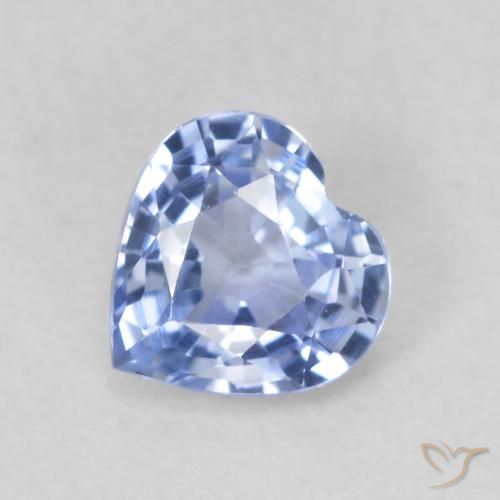 0.67ct Naturel Bleu clair Saphir, Cœur, VVS-VS