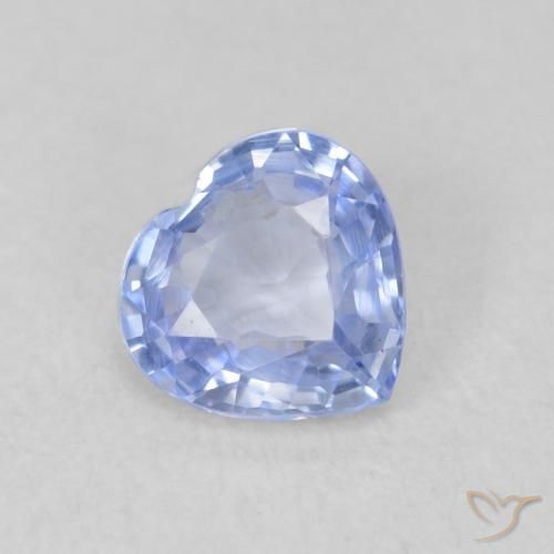 Saphir Bleu pastel naturelle Cœur, 0.61 ct, VVS-VS