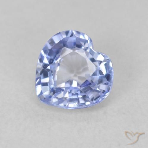 0.77ct Naturel Bleu pastel Saphir, Cœur, VVS-VS