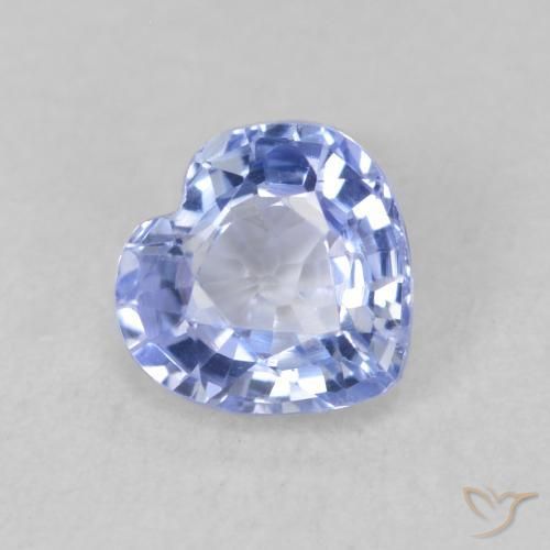 Saphir Bleu pastel naturelle Cœur, 0.77 ct, VVS-VS