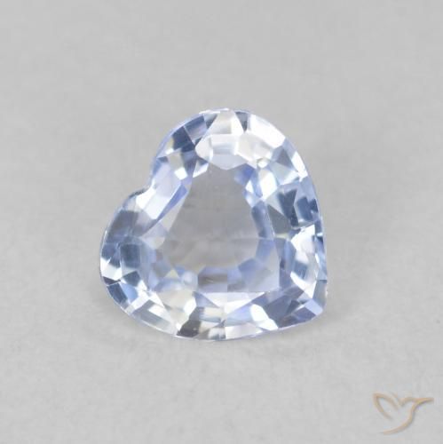 Saphir Bleu clair naturelle Cœur, 0.51 ct, VVS-VS