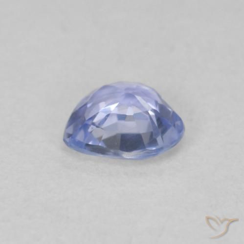 Saphir Bleu pastel naturelle Cœur, 0.42 ct, VVS-VS