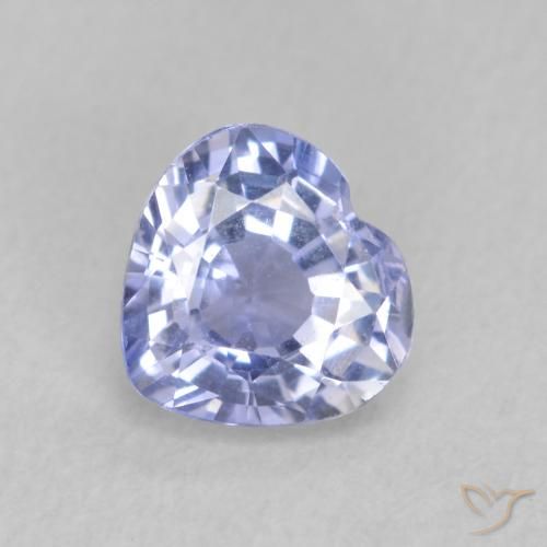 0.76ct Naturel Bleu violacé léger Saphir, Cœur, VVS-VS