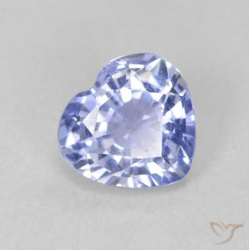 Saphir Bleu violacé léger naturelle Cœur, 0.76 ct, VVS-VS