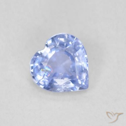 Saphir Bleu clair naturelle Cœur, 0.49 ct, VS
