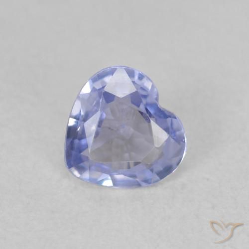 0.43ct Naturel Bleu violacé léger Saphir, Cœur, VS