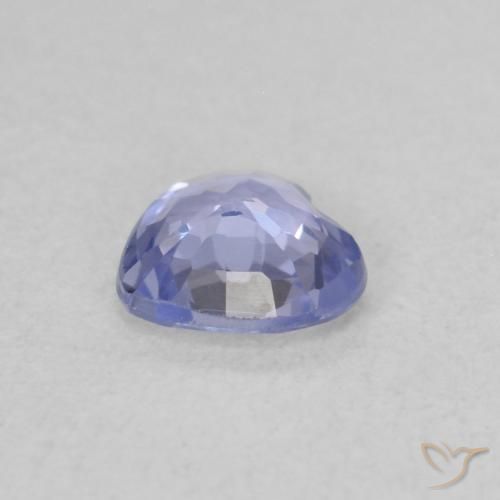 Saphir Bleu violacé léger naturelle Cœur, 0.43 ct, VS