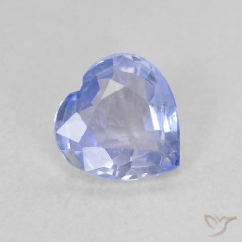 0.52ct Naturel Bleu violacé léger Saphir, Cœur, VS