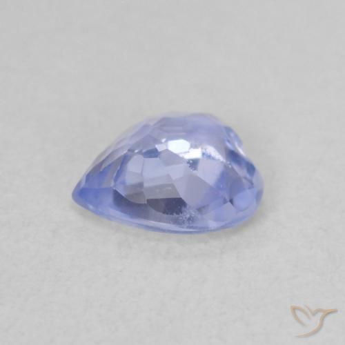 Saphir Bleu violacé léger naturelle Cœur, 0.52 ct, VS