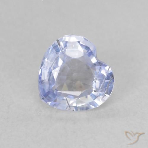 0.62ct Naturel Bleu violacé léger Saphir, Cœur, VS