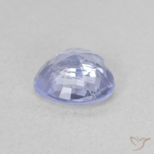 Saphir Bleu violacé léger naturelle Cœur, 0.62 ct, VS